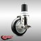 Service Caster 4 Inch 316SS Black Polyurethane Swivel 1-3/4 Inch Expanding Stem Caster Brake SCC-SS316EX20S414-PPUB-BLK-TLB-134 - alternate 2